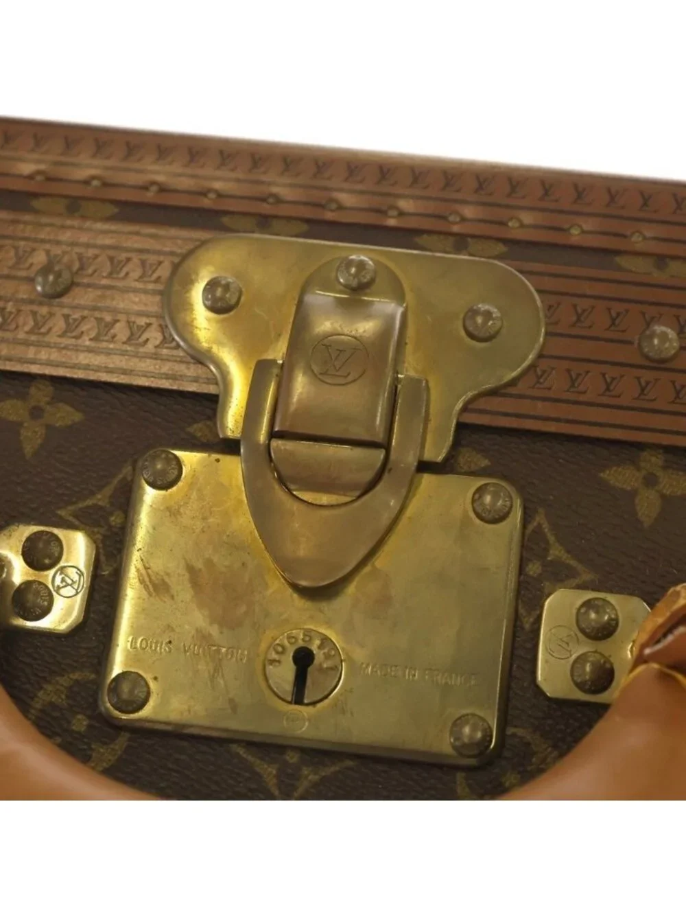 Louis Vuitton Monogram Stratos 70 Brown Trunk Suitcase Vintage